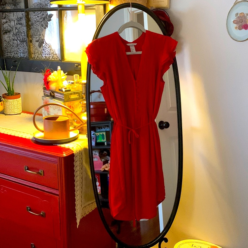 H&M knee-length RED dress size 8 US